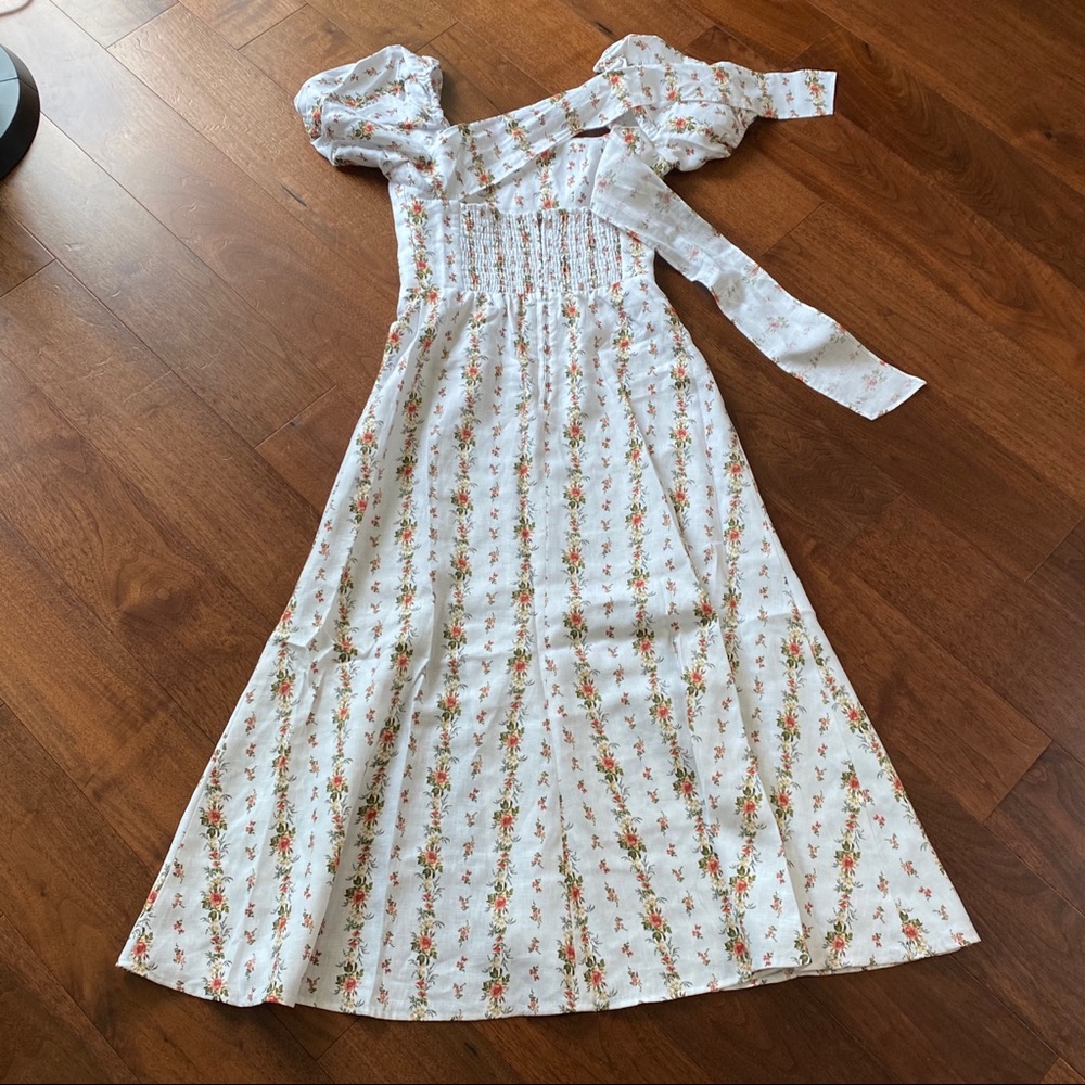 NWOT Reformation Denver Midi Dress in Poppyseed - Picture 5 of 6
